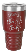 Load image into Gallery viewer, Life is Better in Flip Flops Laser Engraved Tumbler (Etched)
