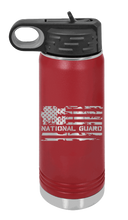 Load image into Gallery viewer, National Guard Flag Laser Engraved Water Bottle  (Etched)
