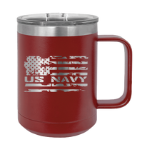 Load image into Gallery viewer, Navy Flag Laser Engraved Mug (Etched)
