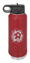 Load image into Gallery viewer, Soccer Laser Engraved Water Bottle (Etched)
