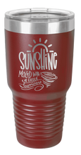 Load image into Gallery viewer, Sunshine Mixed with a Little Hurricane Laser Engraved Tumbler (Etched)
