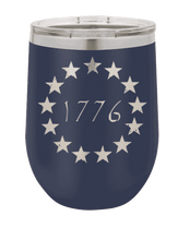 Load image into Gallery viewer, 1776  Patriotic Laser Engraved Wine Tumbler (Etched)
