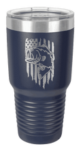Load image into Gallery viewer, Bass - American Flag Laser Engraved Tumbler (Etched)
