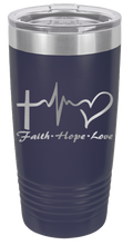 Load image into Gallery viewer, Faith ~ Hope ~ Love Laser Engraved Tumbler (Etched)
