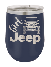 Load image into Gallery viewer, Girl Jeep YJ Laser Engraved Wine Tumbler (Etched)
