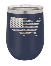 Load image into Gallery viewer, Home of the Free Laser Engraved Wine Tumbler (Etched)
