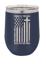 Load image into Gallery viewer, Stand for the Flag Laser Engraved Wine Tumbler (Etched)
