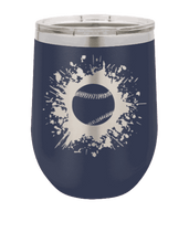 Load image into Gallery viewer, Baseball Laser Engraved Wine Tumbler (Etched)
