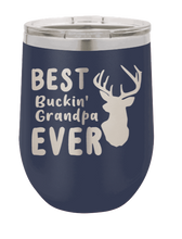 Load image into Gallery viewer, Best Buckin&#39; Grandpa Laser Engraved Wine Tumbler (Etched)

