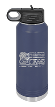 Load image into Gallery viewer, Coast Guard Flag Laser Engraved Water Bottle (Etched)
