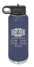 Load image into Gallery viewer, Dad Established - Customizable Laser Engraved Water Bottle (Etched)
