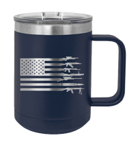 Load image into Gallery viewer, Gun Flag Laser Engraved Mug (Etched)
