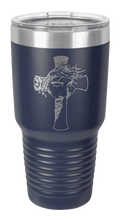 Load image into Gallery viewer, Jesus Cross Laser Engraved Tumbler (Etched)
