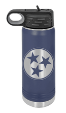 Load image into Gallery viewer, Tennessee Tri-Star Laser Engraved Water Bottle (Etched)
