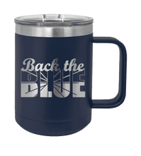 Load image into Gallery viewer, Back the Blue Laser Engraved Mug (Etched)
