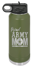 Load image into Gallery viewer, Proud U.S. Army Mom Laser Engraved Water Bottle (Etched)
