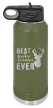 Load image into Gallery viewer, Best Buckin&#39; Grandpa Laser Engraved Water Bottle (Etched)
