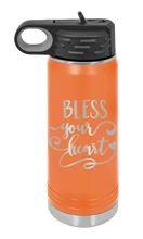 Load image into Gallery viewer, Bless Your Heart Laser Engraved Water Bottle (Etched)
