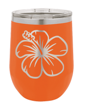 Load image into Gallery viewer, Hibiscus Flower Laser Engraved Wine Tumbler (Etched)
