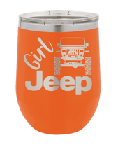 Load image into Gallery viewer, Girl Jeep YJ Laser Engraved Wine Tumbler (Etched)
