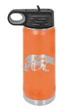 Load image into Gallery viewer, Mama Bear Floral Laser Engraved Water Bottle (Etched)

