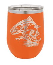 Load image into Gallery viewer, Salmon Jumping Laser Engraved Wine Tumbler (Etched)

