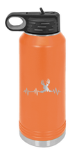 Load image into Gallery viewer, Deer Heartbeat Laser Engraved Water Bottle (Etched)
