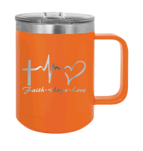 Load image into Gallery viewer, Faith ~ Hope ~ Love Laser Engraved Mug (Etched)
