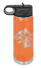 Load image into Gallery viewer, Salmon Jumping Laser Engraved Water Bottle (Etched)
