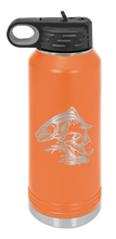 Load image into Gallery viewer, Salmon Jumping Laser Engraved Water Bottle (Etched)
