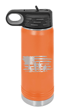 Load image into Gallery viewer, Vet Flag  (Veteran Flag) Laser Engraved Water Bottle (Etched)

