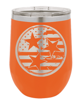 Load image into Gallery viewer, Tennessee Tri-Star Flag Laser Engraved Wine Tumbler (Etched)
