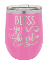 Load image into Gallery viewer, Bless Your Heart Laser Engraved Wine Tumbler (Etched)
