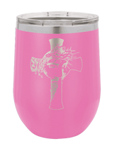 Load image into Gallery viewer, Jesus Cross Laser Engraved Wine Tumbler (Etched)

