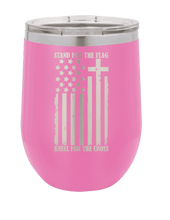 Load image into Gallery viewer, Stand for the Flag Laser Engraved Wine Tumbler (Etched)
