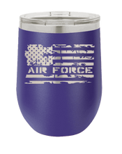 Load image into Gallery viewer, Air Force Flag Laser Engraved Wine Tumbler (Etched)

