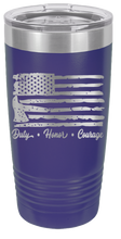 Load image into Gallery viewer, Fire Fighter Flag Laser Engraved Tumbler (Etched)

