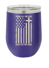 Load image into Gallery viewer, Stand for the Flag Laser Engraved Wine Tumbler (Etched)
