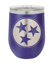 Load image into Gallery viewer, Tennessee Tri-Star Laser Engraved Wine Tumbler (Etched)
