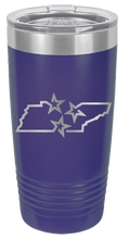 Load image into Gallery viewer, TN Tri-Star State Laser Engraved Tumbler (Etched)
