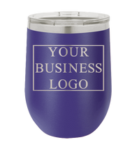 Load image into Gallery viewer, Personalized 12oz Wine Tumbler - Your Design or Logo  - Customizable - Laser Engraved

