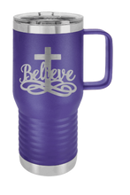 Load image into Gallery viewer, Believe with Cross Laser Engraved Mug (Etched)
