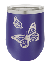Load image into Gallery viewer, Butterflies Design Laser Engraved Wine Tumbler (Etched)
