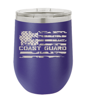Load image into Gallery viewer, Coast Guard Flag Laser Engraved Wine Tumbler (Etched)

