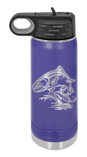 Load image into Gallery viewer, Salmon Jumping Laser Engraved Water Bottle (Etched)
