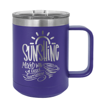 Load image into Gallery viewer, Sunshine Mixed with a Little Hurricane Laser Engraved Mug (Etched)
