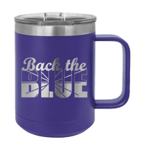 Load image into Gallery viewer, Back the Blue Laser Engraved Mug (Etched)
