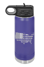 Load image into Gallery viewer, Home of the Free Laser Engraved Water Bottle (Etched)

