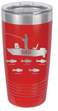 Load image into Gallery viewer, Dad Fishing - Customizable - Laser Engraved Tumbler (Etched)
