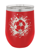 Load image into Gallery viewer, Soccer Laser Engraved Wine Tumbler (Etched)
